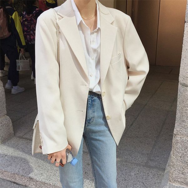 office ladies korea brief solid autumn elegant vintage slender all match women loose coat chic feminine regular blazers, White;black
office ladies korea brief solid autumn elegant vintage slender all match women loose coat chic feminine regular blazers, White;black