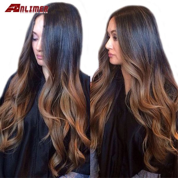 anlimer ombre colored lace front wigs baby hair brazilian remy hair body wave wigs for women 1b/30 #leached knots, Black
anlimer ombre colored lace front wigs baby hair brazilian remy hair body wave wigs for women 1b/30 #leached knots, Black