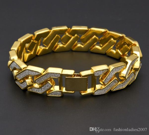 cuban chain bracelet for men quality pop club accessories ice out hip hop bracelets gold plating bangle zircon chains, Black
cuban chain bracelet for men quality pop club accessories ice out hip hop bracelets gold plating bangle zircon chains, Black
