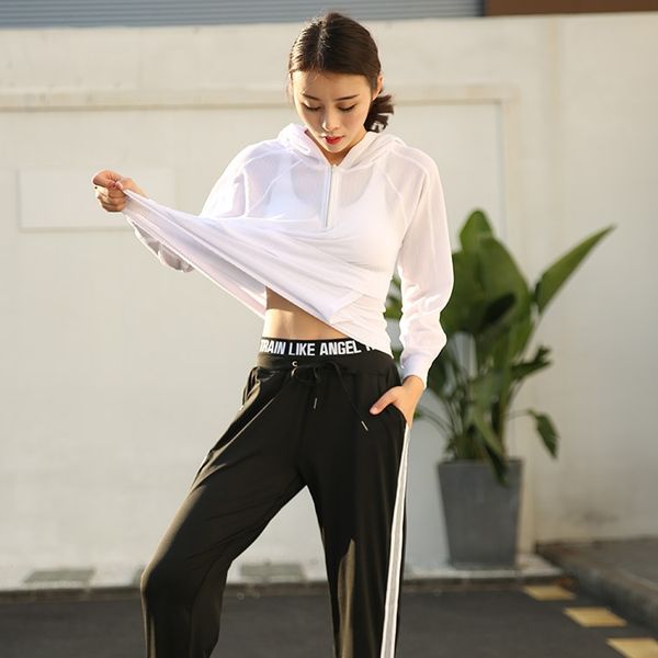 new mesh yoga clothing loose quick-drying sports with zipper hooded long sleeve fitness suit for yoga clothing clothes women, Black
new mesh yoga clothing loose quick-drying sports with zipper hooded long sleeve fitness suit for yoga clothing clothes women, Black