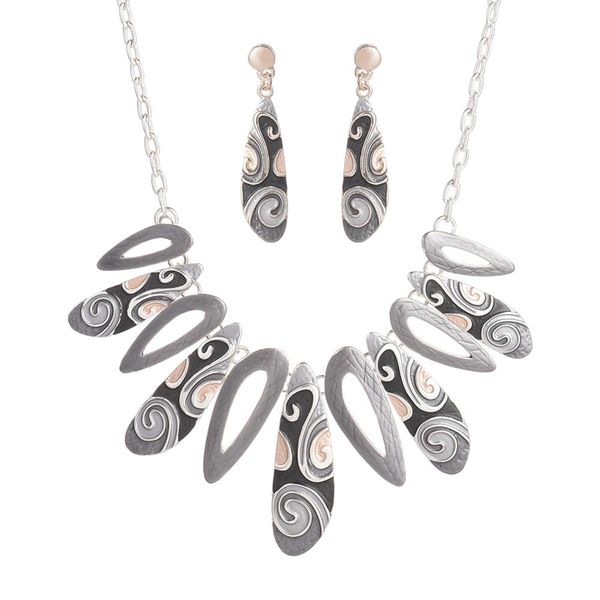 jewelry set enamel earrings necklaces set girl party wedding jewelry sets dubai bridal alloy earring bohemian for women, Silver
jewelry set enamel earrings necklaces set girl party wedding jewelry sets dubai bridal alloy earring bohemian for women, Silver