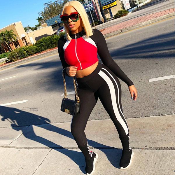 2 two piece set striped print women runway tracksuit sweatsuit streetwear ladies track suit two-piece outfits plus size twinset, Gray
2 two piece set striped print women runway tracksuit sweatsuit streetwear ladies track suit two-piece outfits plus size twinset, Gray