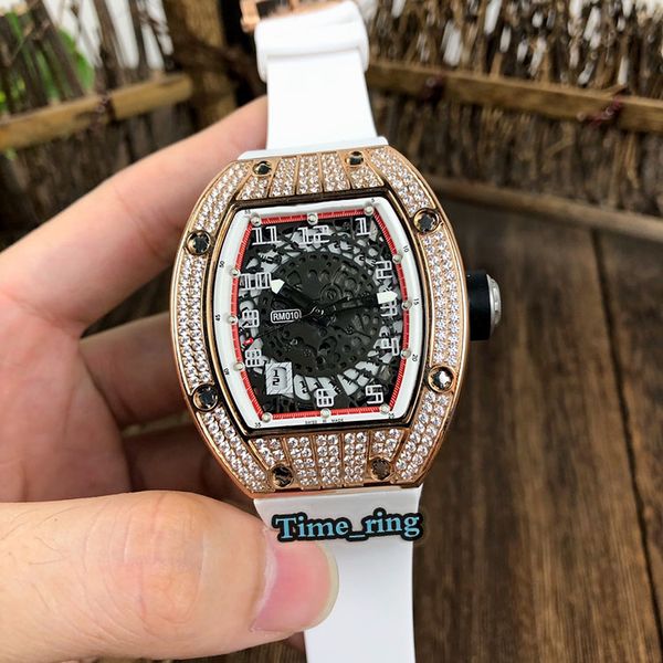 edition rm010 skeleton dial rose gold diamond case automatic mechanical movement rm010 mens watch white rubber strap designer watches, Slivery;brown
edition rm010 skeleton dial rose gold diamond case automatic mechanical movement rm010 mens watch white rubber strap designer watches, Slivery;brown