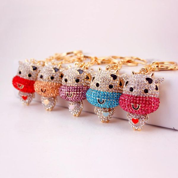 5 цветов кристалл корова keychain аксессуары ключ бриллиантовое кольцо корова мультфильм шаблон брелок автомобиля женская сумка очарование ю, Silver
5 цветов кристалл корова keychain аксессуары ключ бриллиантовое кольцо корова мультфильм шаблон брелок автомобиля женская сумка очарование ю, Silver