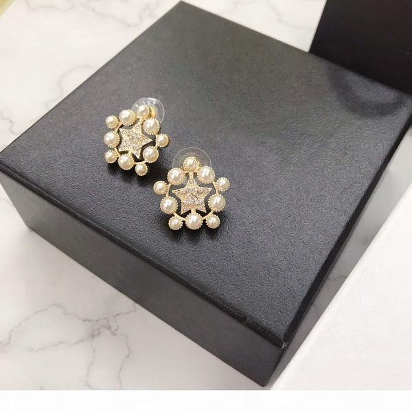 pearl five-pointed star exquisite fashion designer earring luxury designer jewelry women earrings, Golden
pearl five-pointed star exquisite fashion designer earring luxury designer jewelry women earrings, Golden