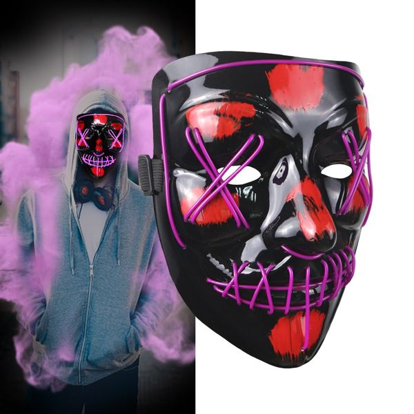 halloween led glow mask voice control 3 modes el wire light up the purge movie costume party grimace jester jolly mask 10 color
halloween led glow mask voice control 3 modes el wire light up the purge movie costume party grimace jester jolly mask 10 color