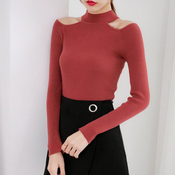 half turtleneck off shoulder sweaters women 2020 solid pullovers fall long sleeve sweater pull femme burgundy mulher blusas, White;black
half turtleneck off shoulder sweaters women 2020 solid pullovers fall long sleeve sweater pull femme burgundy mulher blusas, White;black