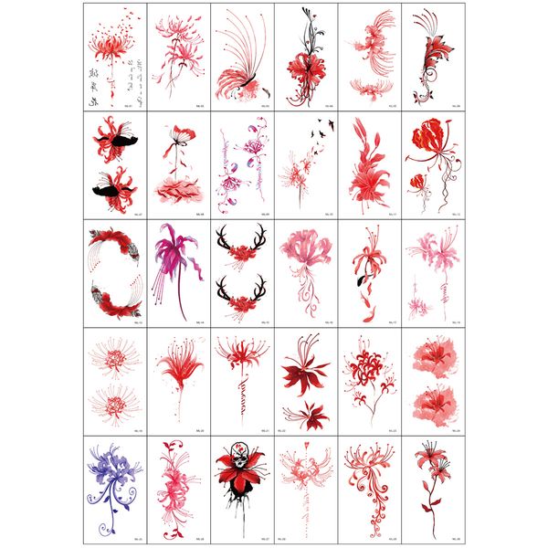 30pcs flower pattern tattoo stickers waterproof 120designs paste 4 specifications easy to wash no trace remains charming
30pcs flower pattern tattoo stickers waterproof 120designs paste 4 specifications easy to wash no trace remains charming