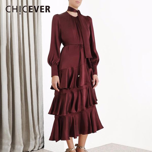chicever ruffle asymmetrical dress women o neck lantern sleeve high waist bandage bowknot dresses female autumn fashion new 2020, Black;gray
chicever ruffle asymmetrical dress women o neck lantern sleeve high waist bandage bowknot dresses female autumn fashion new 2020, Black;gray