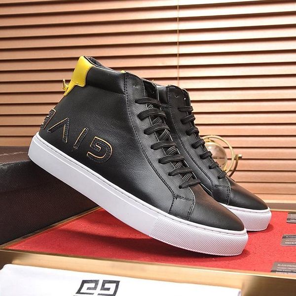 high reverse sneakers in leather mens shoes outdoor walking fashion shoes lace -up plus size casual men shoes drop ship, Black
high reverse sneakers in leather mens shoes outdoor walking fashion shoes lace -up plus size casual men shoes drop ship, Black