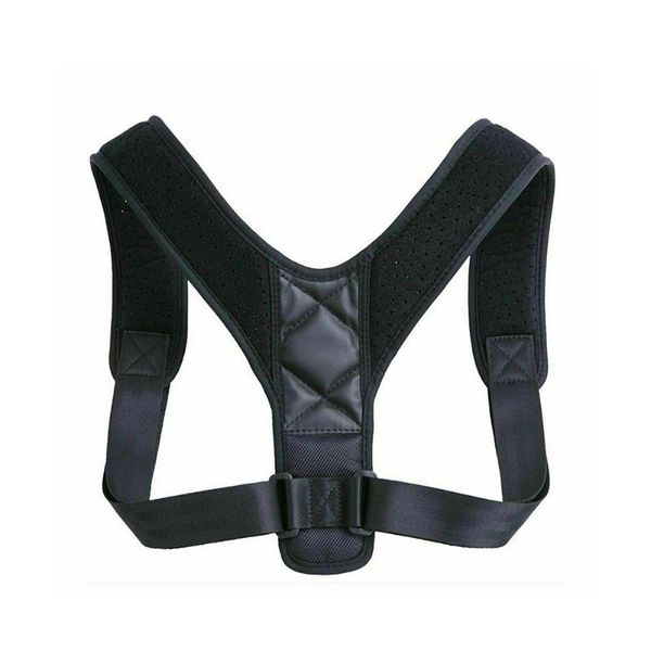 men women wellness lumbar students stretchable kids adults back support shoulder adjustable belt posture corrector body brace, Black;blue 
men women wellness lumbar students stretchable kids adults back support shoulder adjustable belt posture corrector body brace, Black;blue