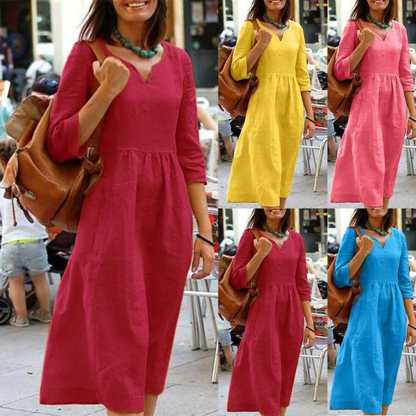 women's summer casual 3/4 sleeve v neck party dresses swing dress solid color vintage dropshipping selling products mujer 2, White;black
women's summer casual 3/4 sleeve v neck party dresses swing dress solid color vintage dropshipping selling products mujer 2, White;black