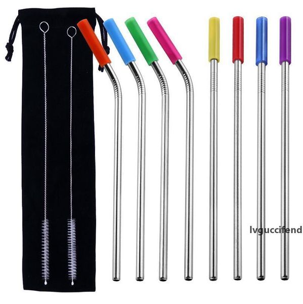 straws stainless steel straws reusable silicone tip cover bent straight straw drinking tools home party bar accessories cls95
straws stainless steel straws reusable silicone tip cover bent straight straw drinking tools home party bar accessories cls95