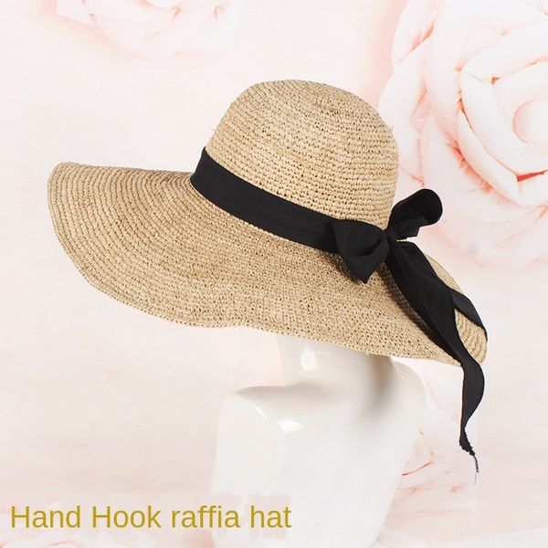 new style large edge straw straw ladies beach sun hand hook lafite hat large eaves sun hat, Blue;gray
new style large edge straw straw ladies beach sun hand hook lafite hat large eaves sun hat, Blue;gray