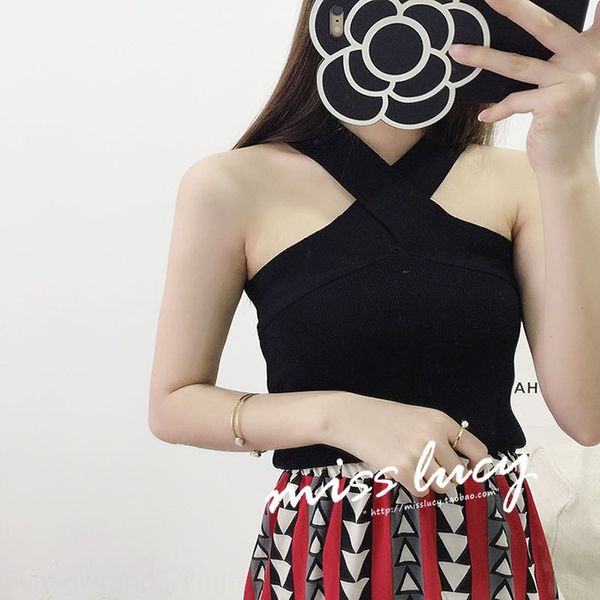 932 vest vest vest# korean fashion western style cross neck strapless sleeveless versatile knitted camisole, Camo
932 vest vest vest# korean fashion western style cross neck strapless sleeveless versatile knitted camisole, Camo