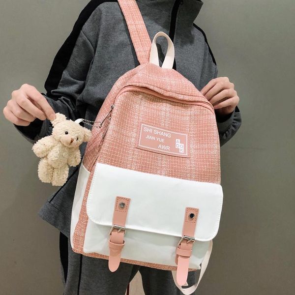 student female cute backpack linen women fashion school bag harajuku girl kawaii backpack canvas lattice ladies bag doll pendant
student female cute backpack linen women fashion school bag harajuku girl kawaii backpack canvas lattice ladies bag doll pendant