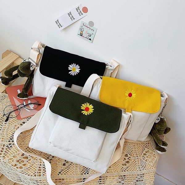 new female bag small bag spring and summer canvas japanese shoulder messenger female student small daisy zipper #20
new female bag small bag spring and summer canvas japanese shoulder messenger female student small daisy zipper #20