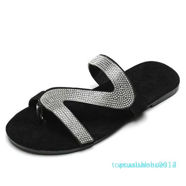 women slippers 2020 fashion crystal bling sandals flower rhinestone summer shoes women beach slippers big size 35-43 c14, Black
women slippers 2020 fashion crystal bling sandals flower rhinestone summer shoes women beach slippers big size 35-43 c14, Black