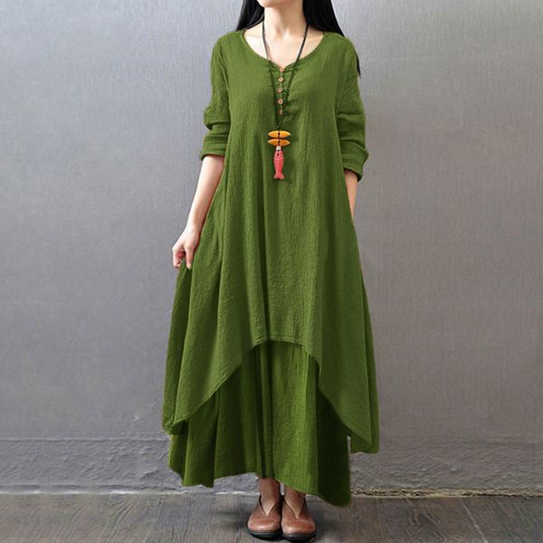 casual dresses easehut 2021 long maxi for women loose solid sleeve v neck cotton robe vestidos feminina plus size, Black;gray
casual dresses easehut 2021 long maxi for women loose solid sleeve v neck cotton robe vestidos feminina plus size, Black;gray