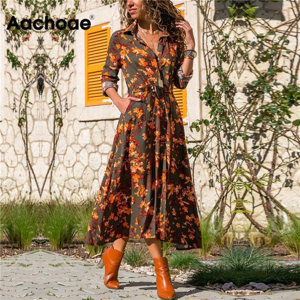 aachoae summer long dress women floral print boho dress long sleeve turn down collar shirt dress ladies casual dresses vestidos, Black;gray
aachoae summer long dress women floral print boho dress long sleeve turn down collar shirt dress ladies casual dresses vestidos, Black;gray