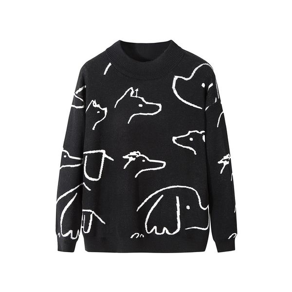 sweater men clothing autumn pullover pull homme sweater coat embroidery cartoon dog knitted pullovers clothes for men, White;black
sweater men clothing autumn pullover pull homme sweater coat embroidery cartoon dog knitted pullovers clothes for men, White;black