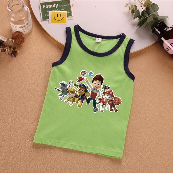green boy's vest t-shirt clothing cotton vest children's sleeveless thin t-shirt summer children's clothing 1688, Blue
green boy's vest t-shirt clothing cotton vest children's sleeveless thin t-shirt summer children's clothing 1688, Blue