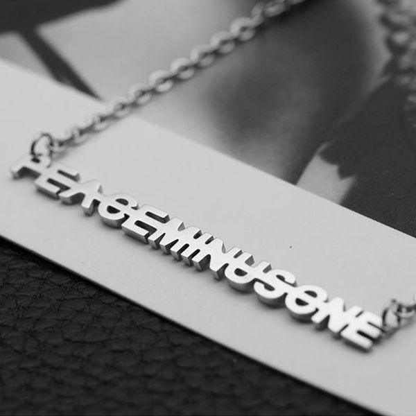 necklace for women peaceminusone letter necklace pendant stainless steel gift for accessories fashion jewelry wholesale, Silver
necklace for women peaceminusone letter necklace pendant stainless steel gift for accessories fashion jewelry wholesale, Silver