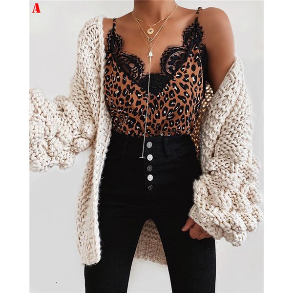 new fashion womens strap sleeveless tank leopard print lace ladies v neck satin casual party wear, White