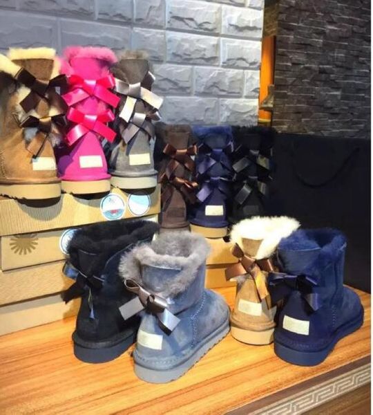 new fashion australia classic low winter boots real leather bailey bowknot women's bailey bow snow boots, Black
new fashion australia classic low winter boots real leather bailey bowknot women's bailey bow snow boots, Black