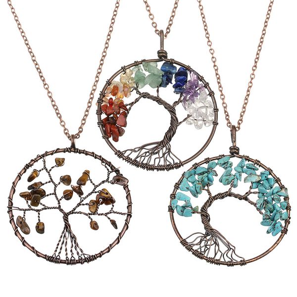 louleur 50cm antique red copper color multi color nature stone agates life tree pendant charm necklaces for men women jewelry, Silver
louleur 50cm antique red copper color multi color nature stone agates life tree pendant charm necklaces for men women jewelry, Silver