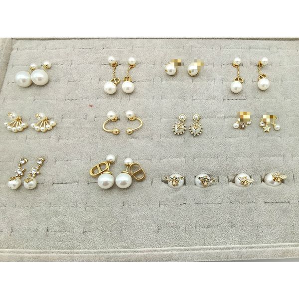 2020cd collection luxury jewelry women designer earrings 925 silver needle hypoallergenic with letter d logo, White
2020cd collection luxury jewelry women designer earrings 925 silver needle hypoallergenic with letter d logo, White