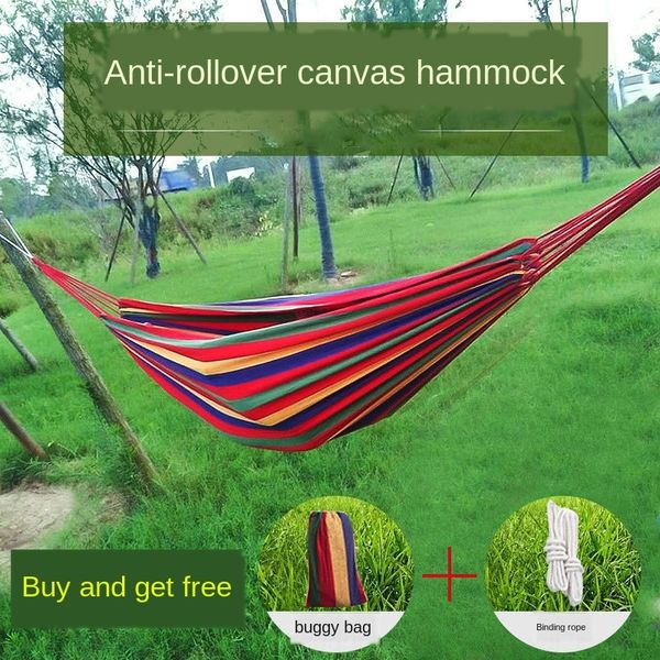 outdoor anti-rollover bed sheet canvas canvas hammock single and double leisure hammock hammock
outdoor anti-rollover bed sheet canvas canvas hammock single and double leisure hammock hammock