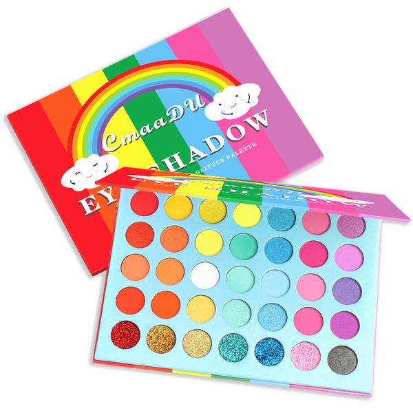 new arrival cmaadu 35 color rainbow matte eye shadow glitter sequins metallic waterproof flash eye shadow palette
new arrival cmaadu 35 color rainbow matte eye shadow glitter sequins metallic waterproof flash eye shadow palette