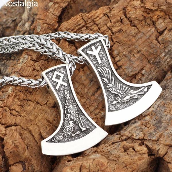 nostalgia odin raven and wolf amulet viking nordic runes algiz othala slavic perun axe pendant necklace wicca pagan talisman, Silver
nostalgia odin raven and wolf amulet viking nordic runes algiz othala slavic perun axe pendant necklace wicca pagan talisman, Silver