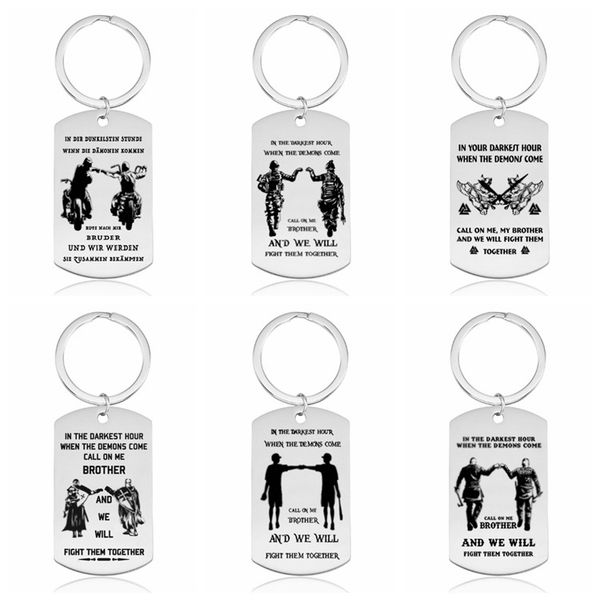dog tag key chain gift for fraternal brother motorcycle army key chains engraved in the darkest hour when the demons come, Silver
dog tag key chain gift for fraternal brother motorcycle army key chains engraved in the darkest hour when the demons come, Silver