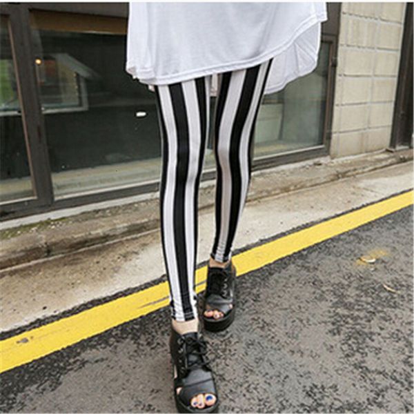 fashion ms thin style black casual and white vertical mid stripes leggings breathable pencil pants wholesale
fashion ms thin style black casual and white vertical mid stripes leggings breathable pencil pants wholesale