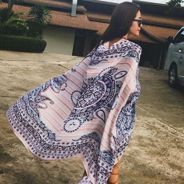 women cover up bikinis new swimsuit beach scarf print beachwear female tunic robe pareos de playa mujer, White;black
women cover up bikinis new swimsuit beach scarf print beachwear female tunic robe pareos de playa mujer, White;black