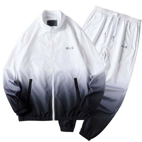 men's tracksuits 2021 men tracksuit 2 pcs patchwork sweatshirt jacket and pants mens streetwear clothing suit zipper casual track, Gray
men's tracksuits 2021 men tracksuit 2 pcs patchwork sweatshirt jacket and pants mens streetwear clothing suit zipper casual track, Gray