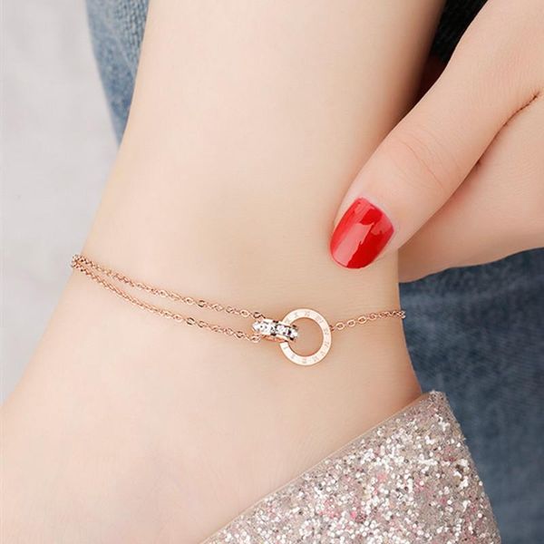 european and american fashion jewelry anklet 18k gilded roman numerals titanium steel women anklet suitable for social gathering party, Red;blue
european and american fashion jewelry anklet 18k gilded roman numerals titanium steel women anklet suitable for social gathering party, Red;blue
