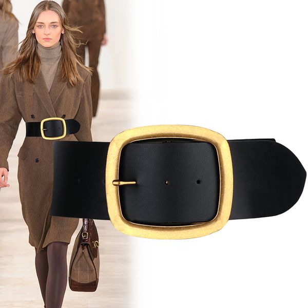 genuine leather vintage big metal buckle wide belt personality women new fashion tide all match cowskin strap belts for jean, Black;brown
genuine leather vintage big metal buckle wide belt personality women new fashion tide all match cowskin strap belts for jean, Black;brown