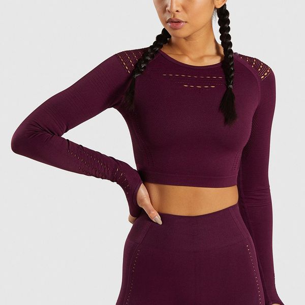 yoga outfits 7 color reveal navel jacket bodybuilding clothes serve long sleeve speed do seamless short sport fitness, White;red
yoga outfits 7 color reveal navel jacket bodybuilding clothes serve long sleeve speed do seamless short sport fitness, White;red