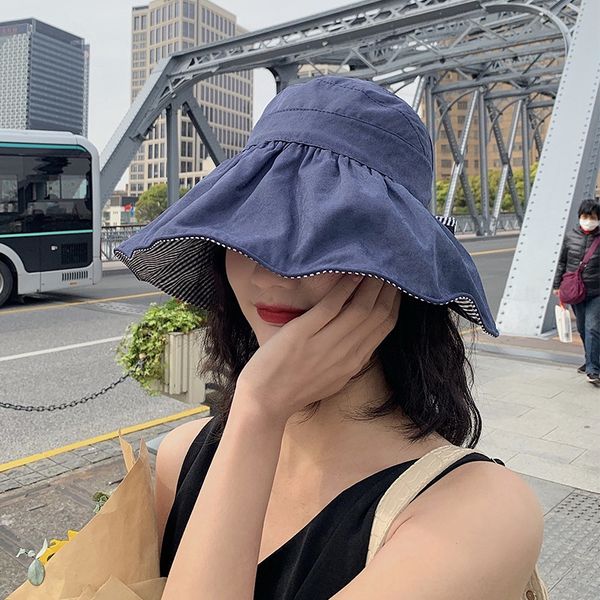 female korean style fashionable empty double-sided sun sun-proof sunscreen sunscreen hat children's uv-proof sun hat, Blue;gray
female korean style fashionable empty double-sided sun sun-proof sunscreen sunscreen hat children's uv-proof sun hat, Blue;gray