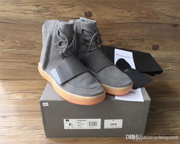 750 light grey glow in the dark kanye west leather boots men and women sport running shoes ing, Black
750 light grey glow in the dark kanye west leather boots men and women sport running shoes ing, Black