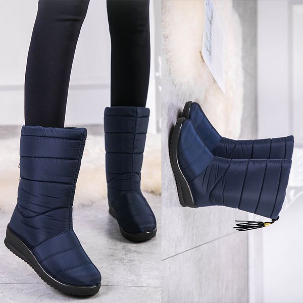2020 winter boots women's warm boots female calf slip-on shoes waterproof snow wedges shoes for women chaussures footwear, Black
2020 winter boots women's warm boots female calf slip-on shoes waterproof snow wedges shoes for women chaussures footwear, Black