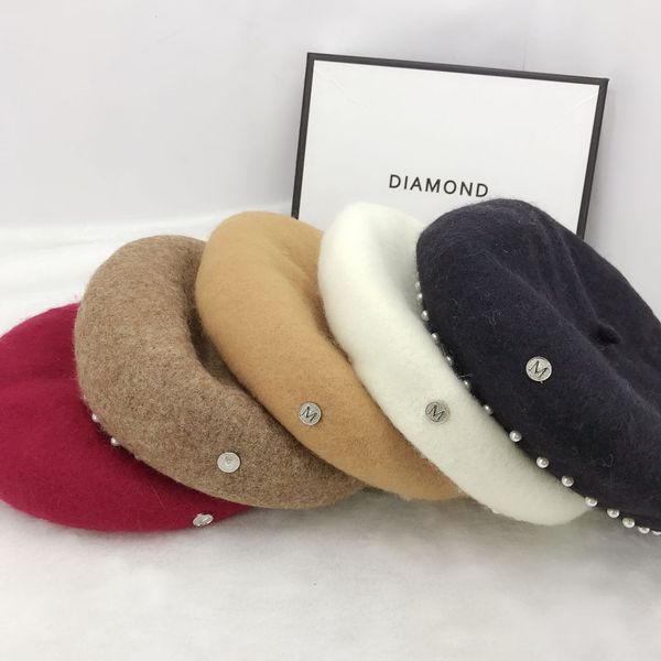 boutique high-grade painter's hat wool handmade pearl beret temperament lady-style beret korean-style painter hat, Blue;gray
boutique high-grade painter's hat wool handmade pearl beret temperament lady-style beret korean-style painter hat, Blue;gray