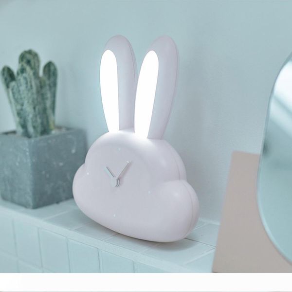 micro usb charging cartoon rabbit led human body induction clock night light for bedside bedroom white blue
micro usb charging cartoon rabbit led human body induction clock night light for bedside bedroom white blue