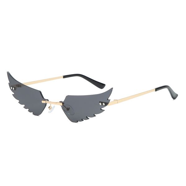 2020 vintage fashion lady wing pattern rimless sunglasses women design cat eye sun glasses uv400 gafas de sol, White;black
2020 vintage fashion lady wing pattern rimless sunglasses women design cat eye sun glasses uv400 gafas de sol, White;black