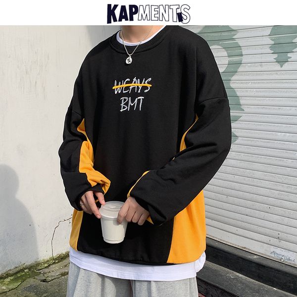 kapments streetwear лоскутная мужчины пуловер толстовки 2020 mens harajuku hip hop кофты мужской kpop крупногабаритные японская одежда, Black
kapments streetwear лоскутная мужчины пуловер толстовки 2020 mens harajuku hip hop кофты мужской kpop крупногабаритные японская одежда, Black