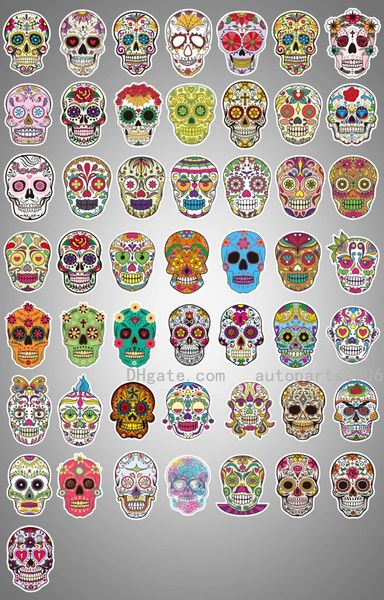 50pcs/lot wholesale sugar skull stickers skull decals dia de los muertos mexican day of the dead sticker skateboard lapluggage car decal
50pcs/lot wholesale sugar skull stickers skull decals dia de los muertos mexican day of the dead sticker skateboard lapluggage car decal