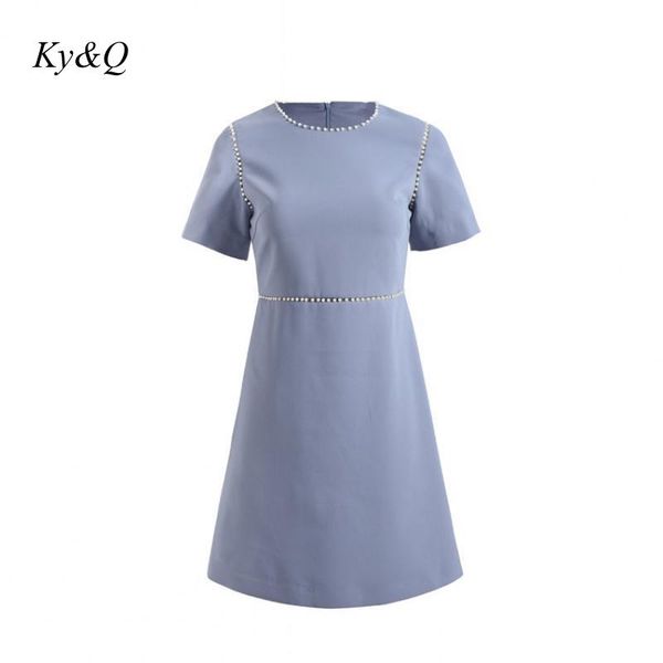 runway brand design office ladies short-sleeved women summer nail pearl beaded dress o-neck hollow luxury elegant dresses, Black;gray
runway brand design office ladies short-sleeved women summer nail pearl beaded dress o-neck hollow luxury elegant dresses, Black;gray